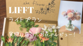 【レビュー】LIFFT（リフト）ライトプラン！実際に3回届いたお花や口コミをご紹介 