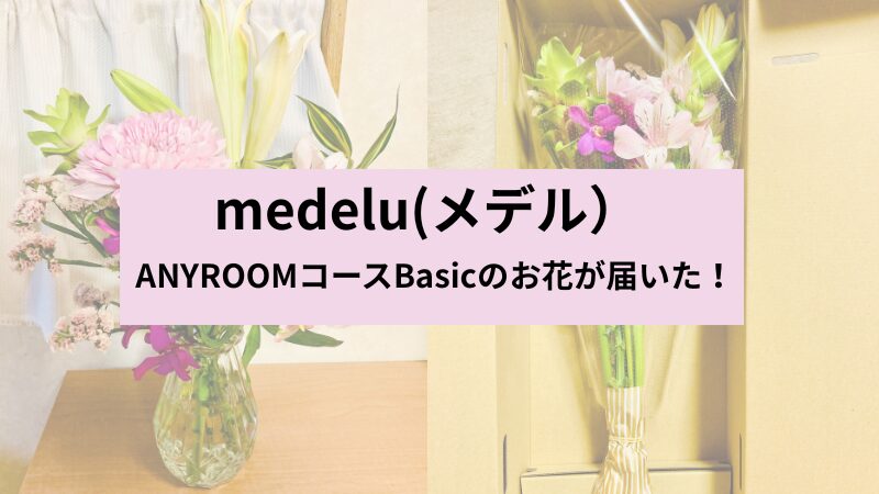 medelu(メデル)の正直レビュー！ANYROOMコースBasicプランのお花をご紹介 